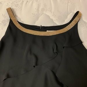 Joseph Ribkoff flutter ruffle black dress size 12